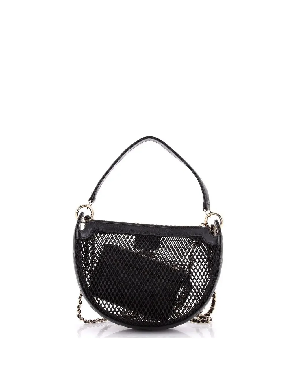 Chanel Half Moon Clutch With Chain Mesh #303899C38B